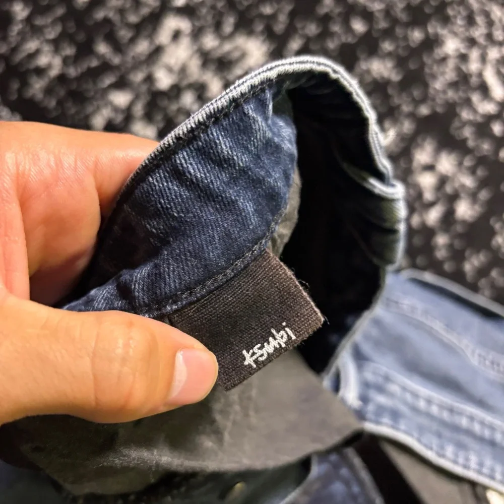 Ksubi Mens Distressed Skinny Jeans Blue Denim Size 29 Button Fly Distressed